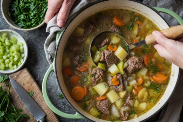 Ciorbă de văcuță cu legume: ordinea ingredientelor și fierberea cărnii